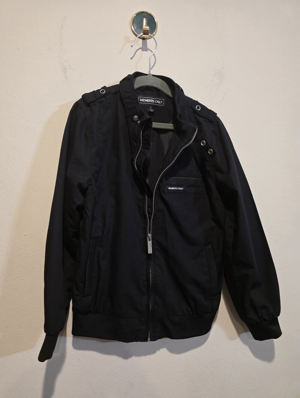 Members Only Kids Iconic Black Racer Jacket – Size 7